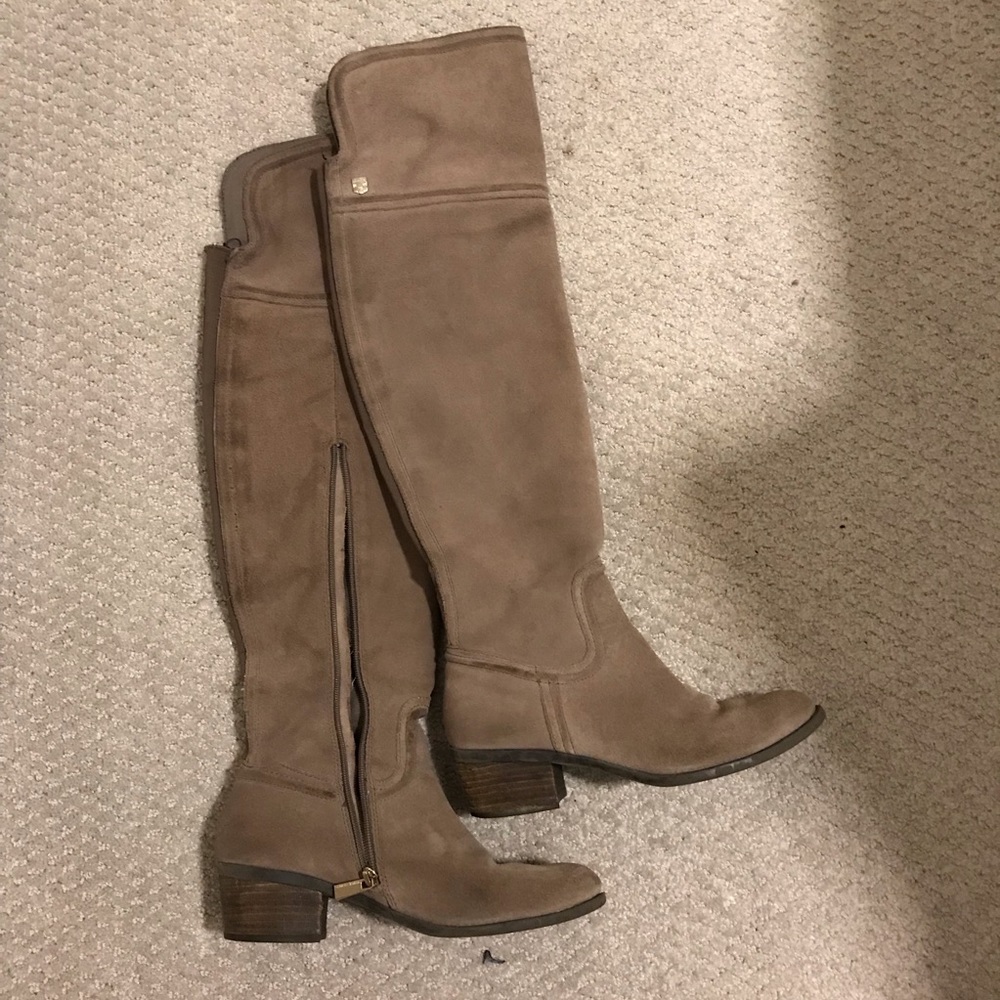 Vince Camuto Baldwin Knee Grey Suede Boot, 7/37